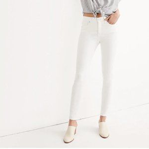 Madewell New 9" High-rise Skinny Jeans (White)